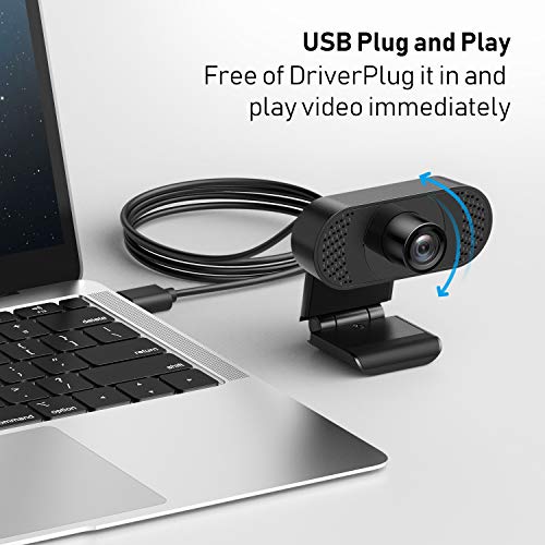 Webcam with Microphone for Laptop, Computer and Desktop