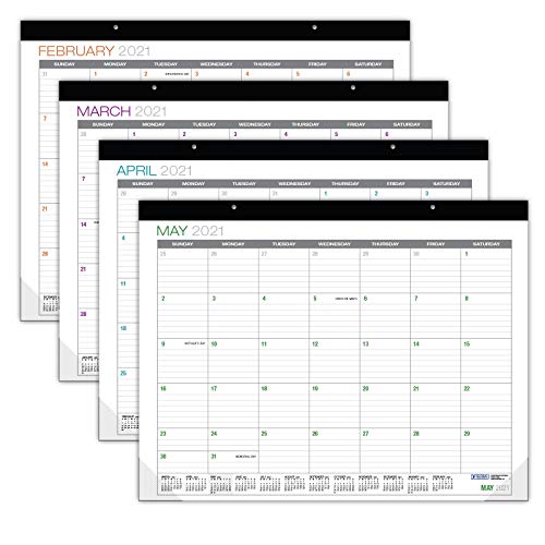 Professional Desk and Wall Calendar 2020-2021: Large Monthly Pages - 22"x17"