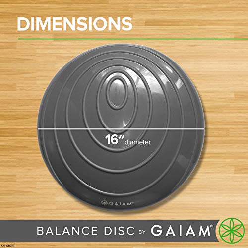 Gaiam Balance Disc Wobble Cushion Stability Core Trainer for Home or Office Desk Chair