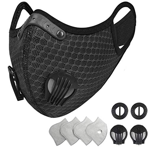 Breathable Face Mask with Valves Ventilated Sports and Fitness Masks for Men and Women
