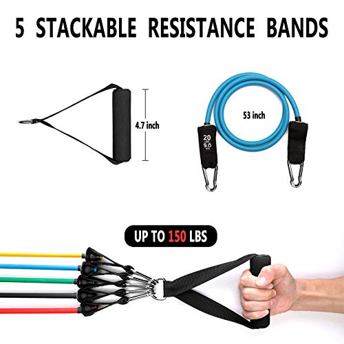 Resistance Bands Set, Workout Bands with Handles for Fitness for Men and Women