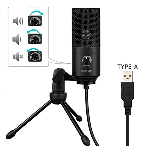 USB Microphone, Condenser Recording Microphone for Laptop MAC or Windows, Cardioid Studio Recording Vocals, Voice Overs, Streaming Broadcast, Podcasting and YouTube Videos