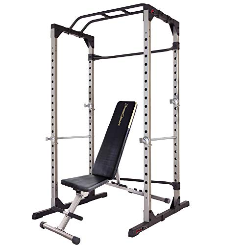 Fitness Weight Lifting Power Cage with Weight Bench Combo