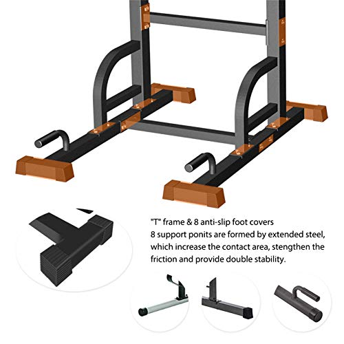 Power Tower Dip Station Pull Up Bar for Home Gym Strength Training Workout Equipment