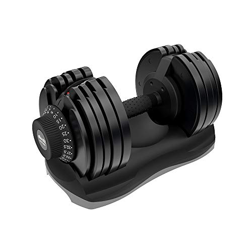 Adjustable Dumbbell Fitness Dial Dumbbell with Handle and Weight Plate for Home Gym