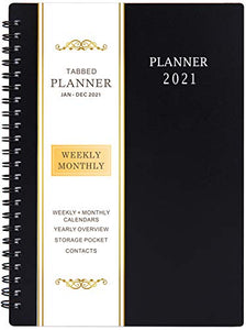 2021 Planner - Weekly & Monthly Planner with Flexible Cover