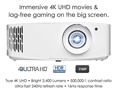 Optoma UHD50X True 4K UHD Projector for Movies & Gaming