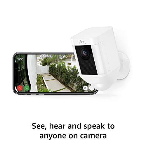 Ring Spotlight Camera Battery HD Security Camera with Built Two-Way Talk and a Siren Alarm, Works with Alexa - 2-Pack