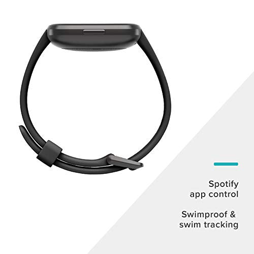Fitbit Health and Fitness Smartwatch with Heart Rate, Music, Alexa Built-In, Sleep and Swim Tracking, Black/Carbon