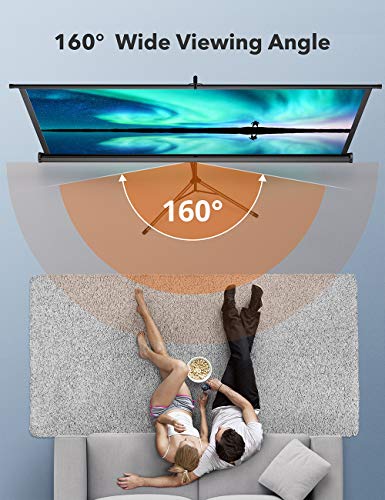 TaoTronics Projector Screen with Stand - 4K HD 100'' 16: 9 Wrinkle-Free Design