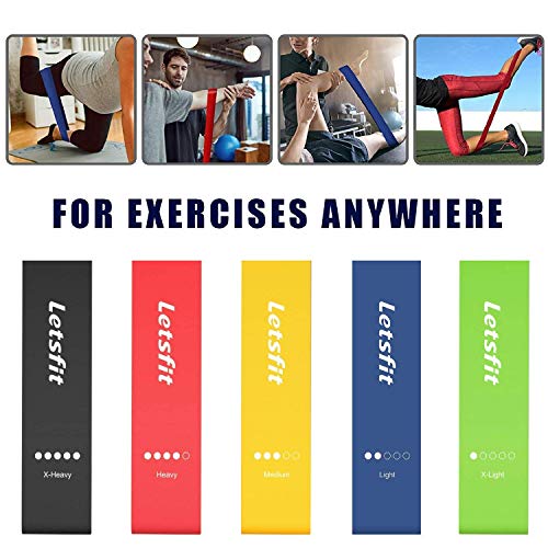 Resistance Bands, Exercise Bands for Home Fitness, Stretching, Strength Training, Physical Therapy and Pilates
