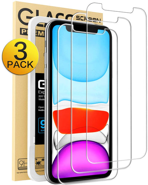 Mkeke iPhone Screen Protector, Compatible with iPhone XR and iPhone 11 (3-Pack)