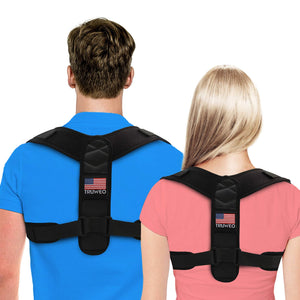 Posture Corrector For Men And Women - USA Patented Design - Adjustable Upper Back Brace For Clavicle Support and Providing Pain Relief From Neck, Back and Shoulder (Universal)