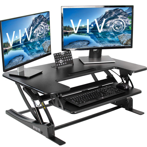VIVO Height Adjustable 36 Inch Stand-Up Desk Converter